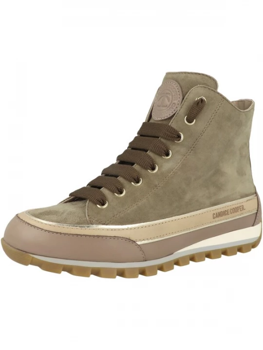 Foto van product Candice Cooper Sneakers hoog 'Janis Strip Plus Chic' olijfgroen