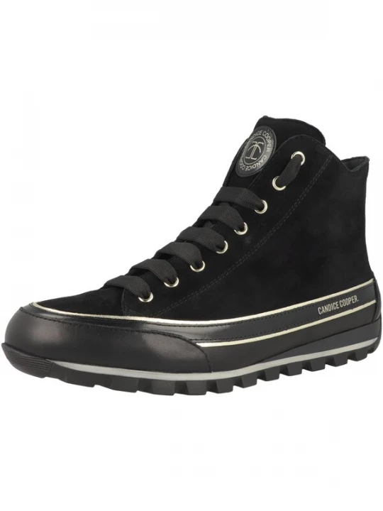 Foto van product Candice Cooper Sneakers hoog 'Janis Strip Plus Chic' zwart