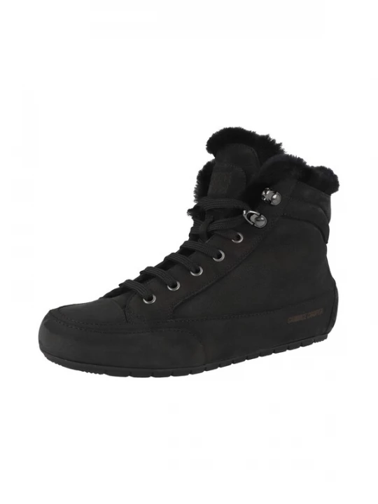 Foto van product Candice Cooper Sneakers hoog 'Vancouver Fur' zwart