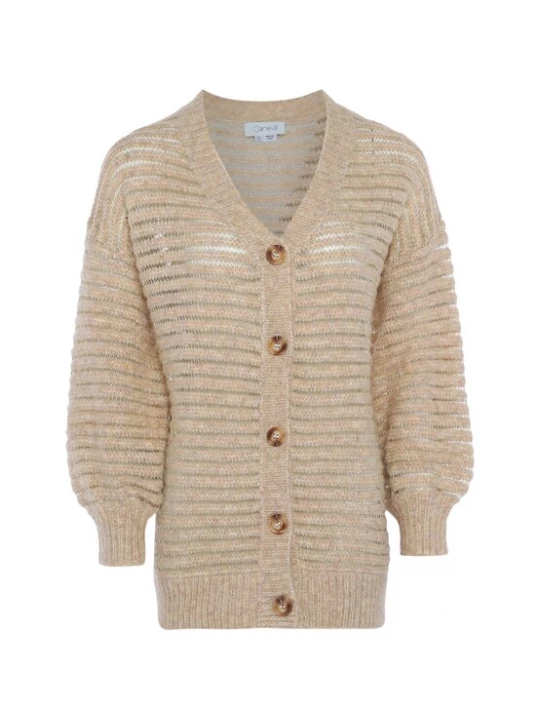 Foto van product caneva Gebreid vest beige / transparant