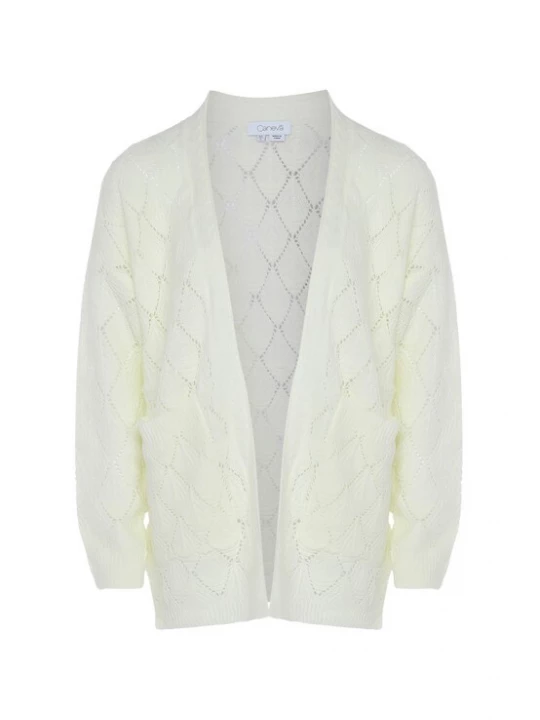 Foto van product caneva Gebreid vest wolwit