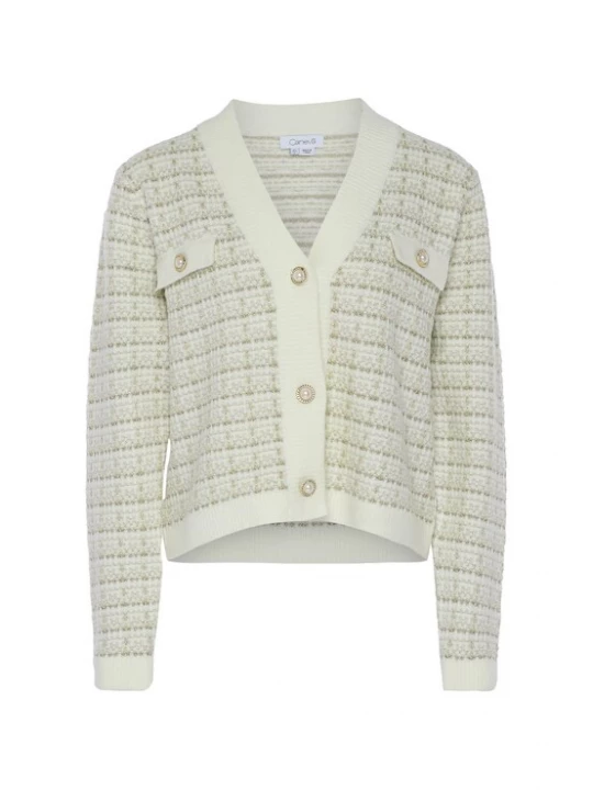 Foto van product caneva Gebreid vest zilver / offwhite