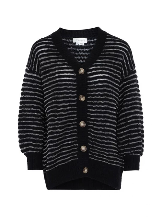 Foto van product caneva Gebreid vest zwart / wit