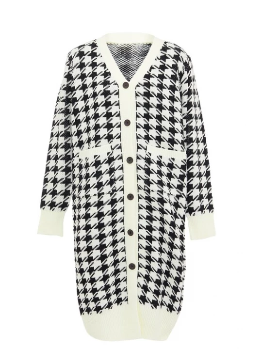 Foto van product caneva Gebreid vest zwart / wit