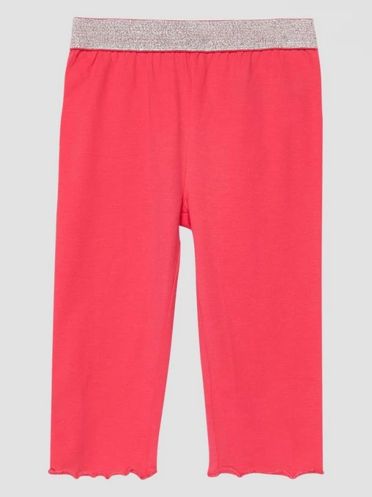 Foto van product Capri legging met glitter tailleband en rolzoom s.Oliver rood