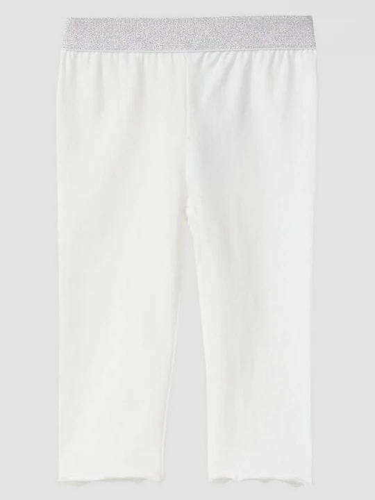 Foto van product Capri legging met glitter tailleband en rolzoom s.Oliver wit
