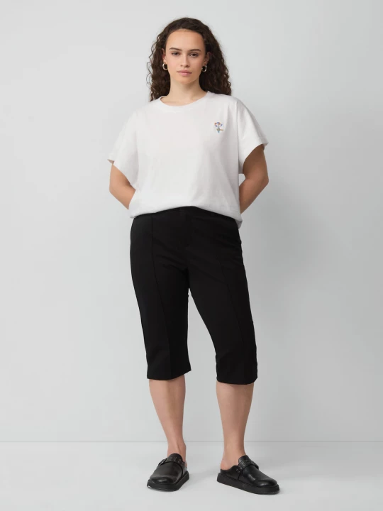 Foto van product Capribroek van interlock-jersey QS zwart