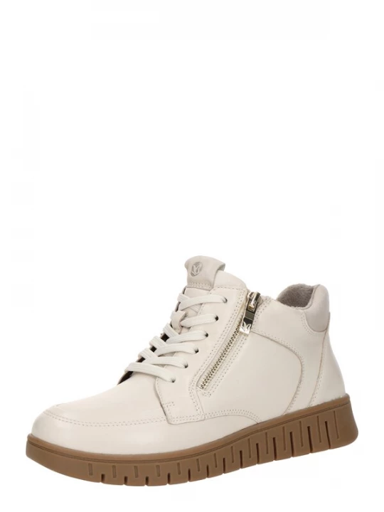 Foto van product CAPRICE Veterlaarzen 'FINA' taupe / offwhite