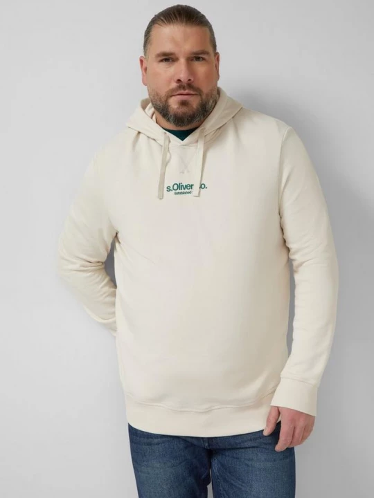Foto van product Capuchon van katoenmix met logoprint s.Oliver crème
