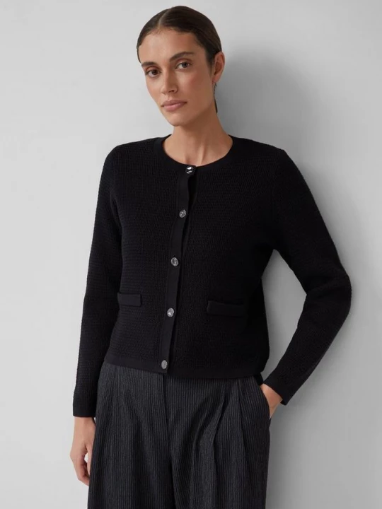 Foto van product Cardigan van katoenmix met decoratieve zakken s.Oliver zwart