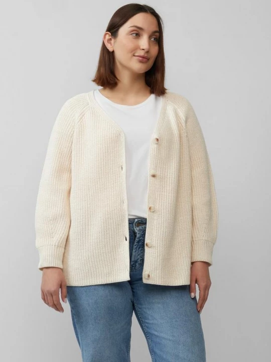 Foto van product Cardigan van katoenmix met structuur in een relaxte pasvorm s.Oliver beżowy