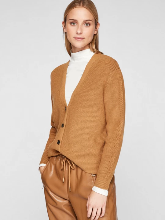 Foto van product Cardigan van katoenmix s.Oliver bruin