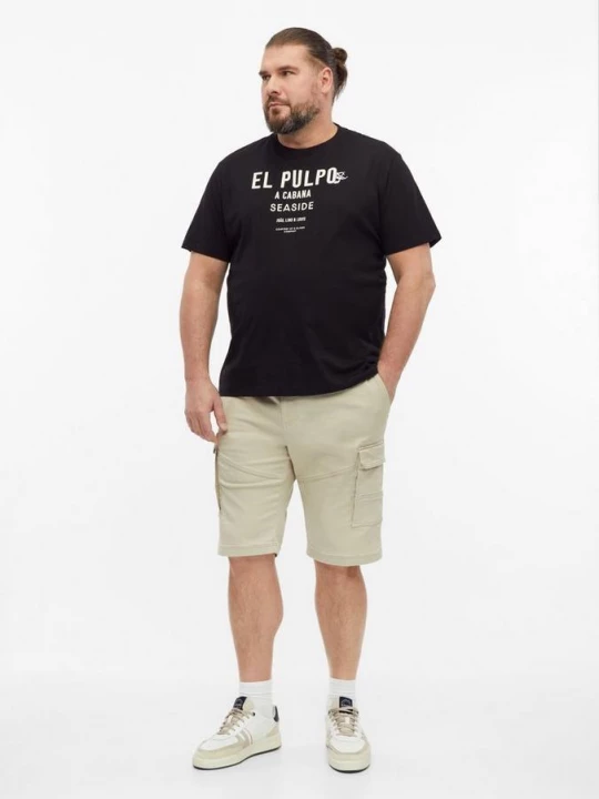 Foto van product Cargo bermuda in een relaxte pasvorm met een elastische tailleband s.Oliver beżowy