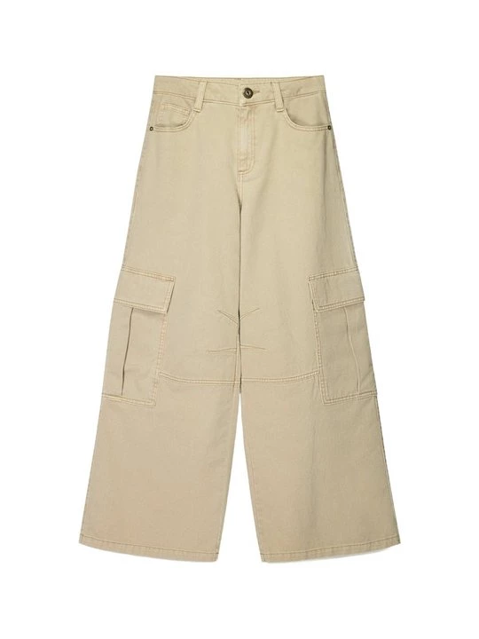 Foto van product Cargobroek Bershka taupe