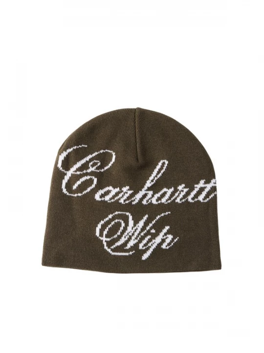 Foto van product Carhartt WIP Muts 'Travon' olijfgroen / wit