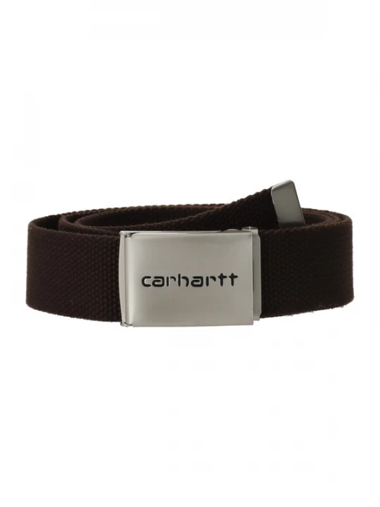 Foto van product Carhartt WIP Riem donkerbruin / zwart / zilver