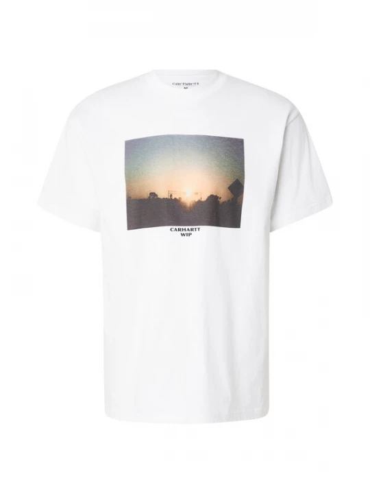 Foto van product Carhartt WIP Shirt 'Warm Views' azuur / lichtoranje / zwart / wit