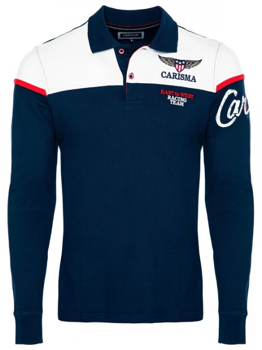 Foto van product CARISMA Shirt donkerblauw / kersrood / wit