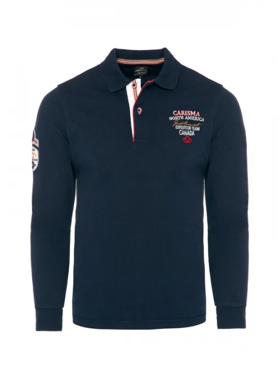 Foto van product CARISMA Shirt donkerblauw / kersrood / wit