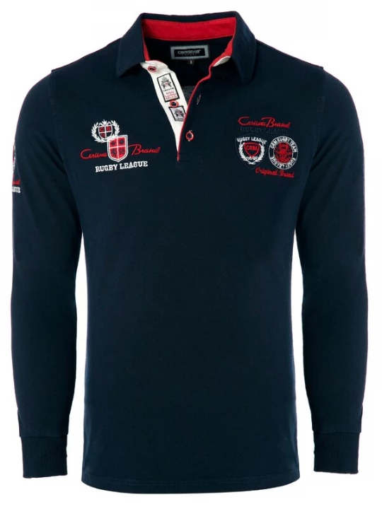 Foto van product CARISMA Shirt donkerblauw / kersrood / wit