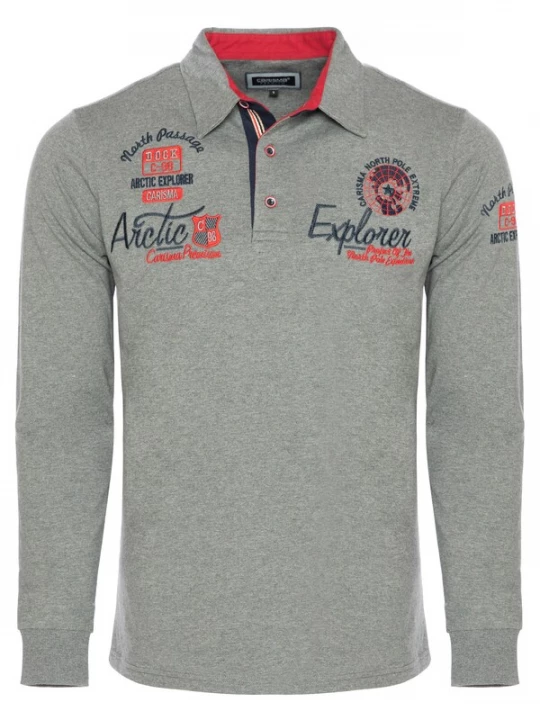Foto van product CARISMA Shirt grijs / oranje / rood