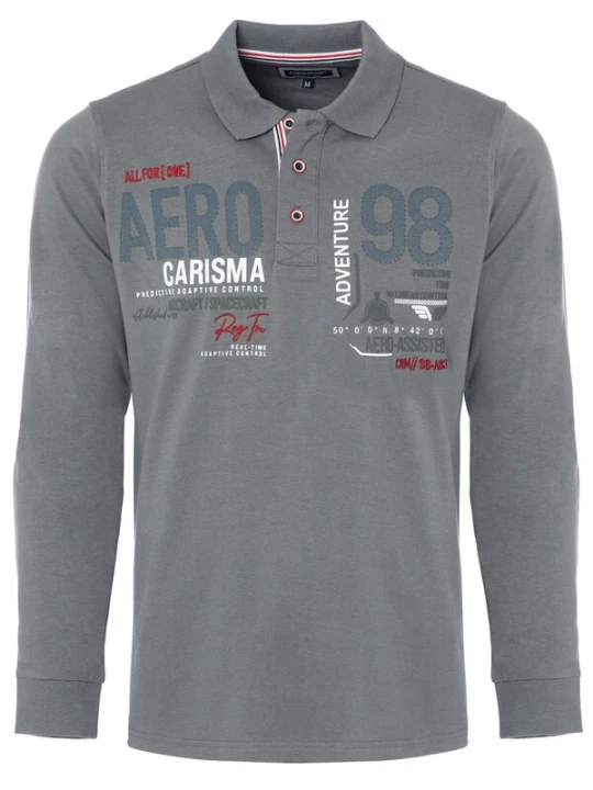 Foto van product CARISMA Shirt grijs / rood / wit