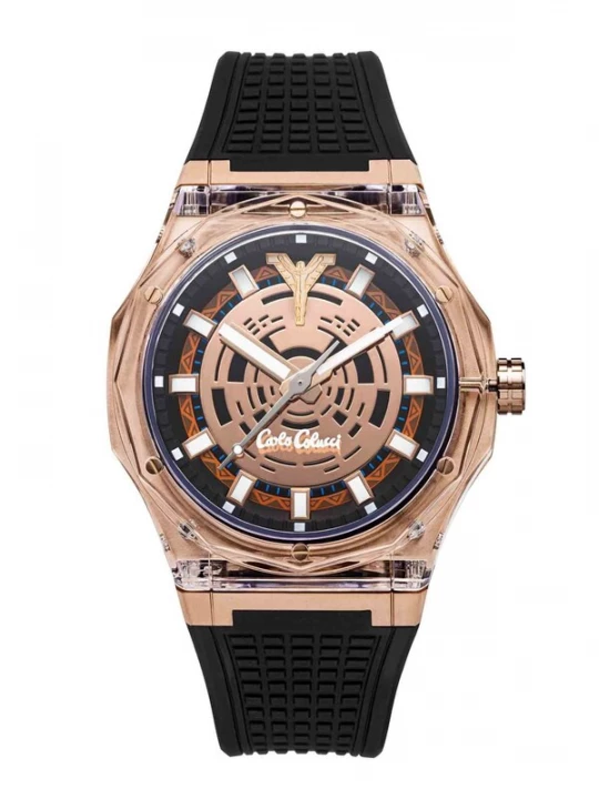 Foto van product Carlo Colucci Analoog horloge 'CC504-1' rose-goud / zwart