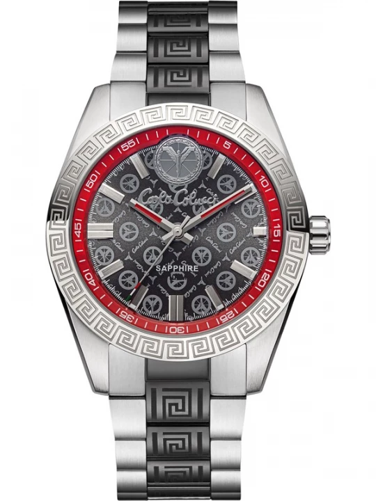 Foto van product Carlo Colucci Analoog horloge 'Dorigotti' grijs / antraciet / rood / zilver