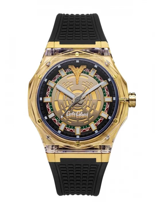 Foto van product Carlo Colucci Analoog horloge goud / zwart