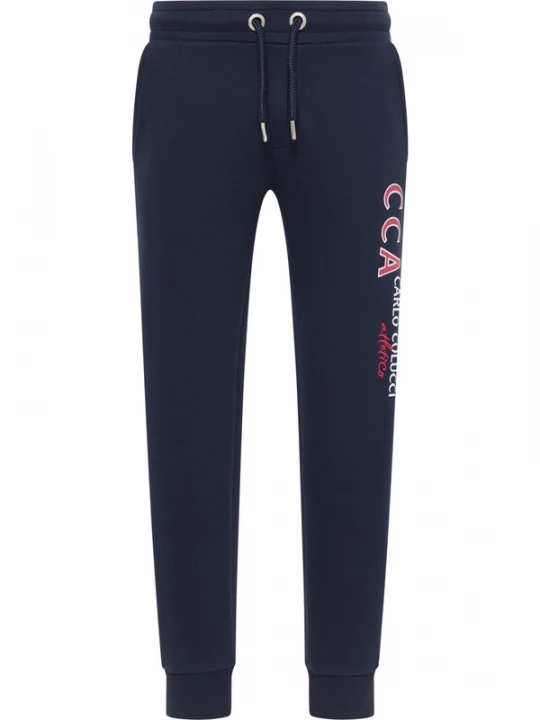 Foto van product Carlo Colucci Broek 'D'Ambra' navy / rood / wit