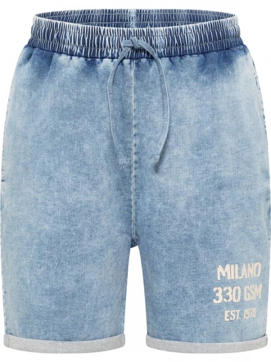Foto van product Carlo Colucci Broek 'Feliziani' blauw gemêleerd / wolwit