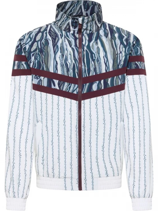 Foto van product Carlo Colucci Functionele jas 'Fava' smoky blue / petrol / bordeaux / wit