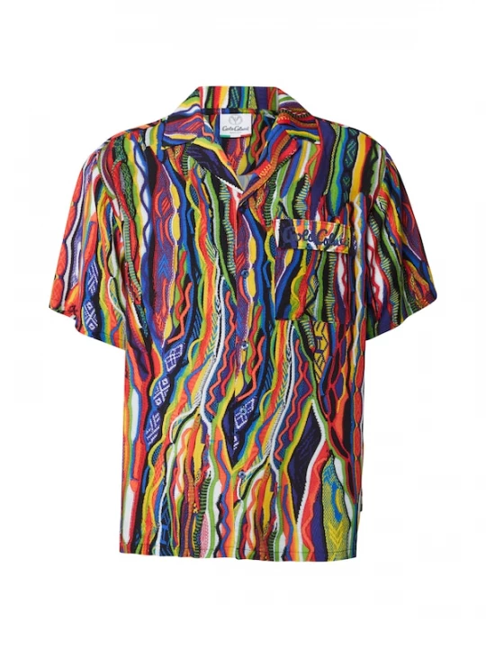 Foto van product Carlo Colucci Overhemd 'Federa' blauw / navy / oranje / wit