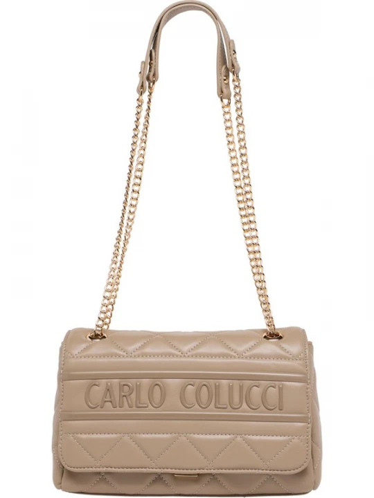 Foto van product Carlo Colucci Schoudertas 'Fambri' chamois