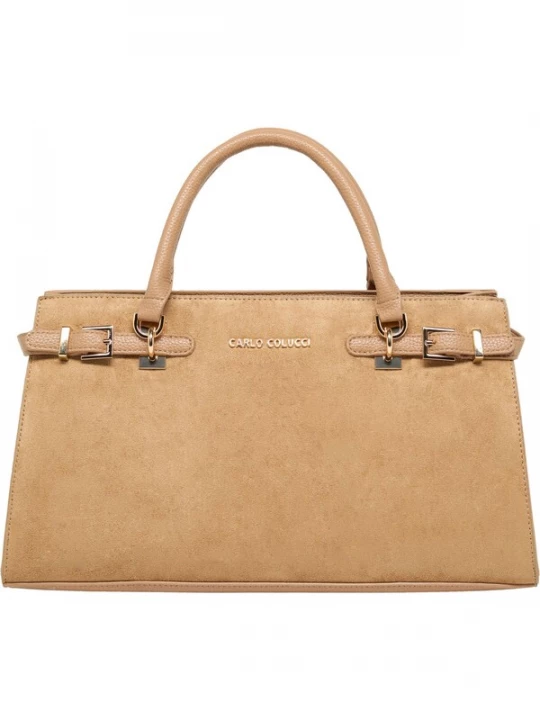 Foto van product Carlo Colucci Schoudertas 'Fiegl' beige
