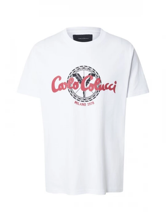 Foto van product Carlo Colucci Shirt bordeaux / zwart / wit