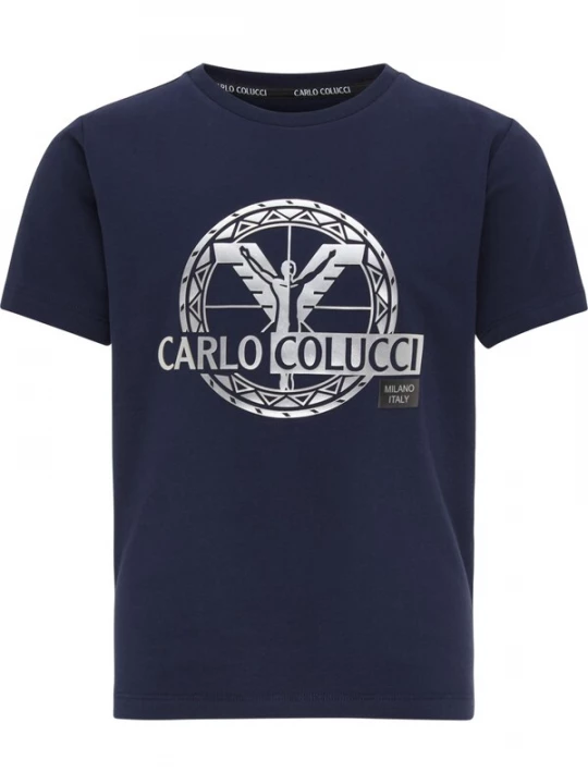 Foto van product Carlo Colucci Shirt 'Canazza' navy / zilver