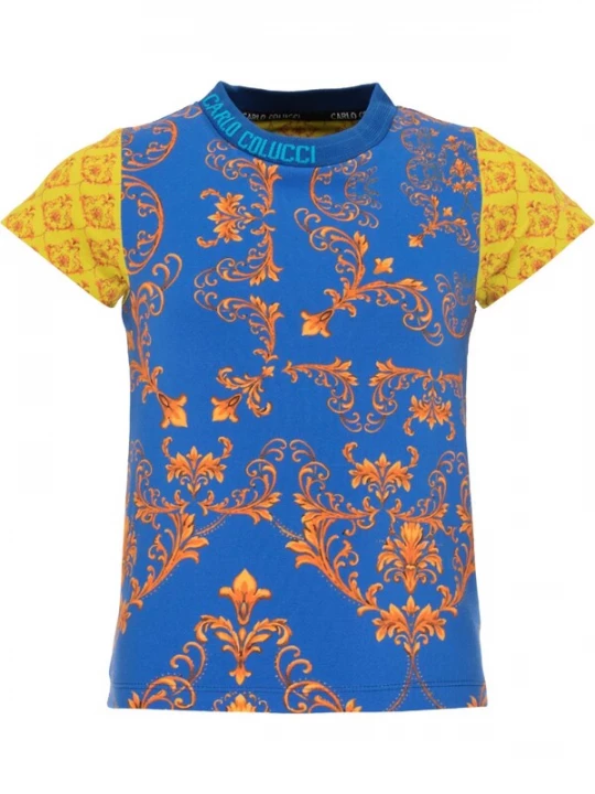 Foto van product Carlo Colucci Shirt 'Codalonga' blauw / geel / oranje