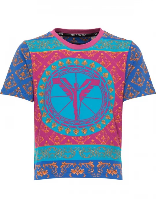 Foto van product Carlo Colucci Shirt ' Codogno ' blauw / lila / oranje