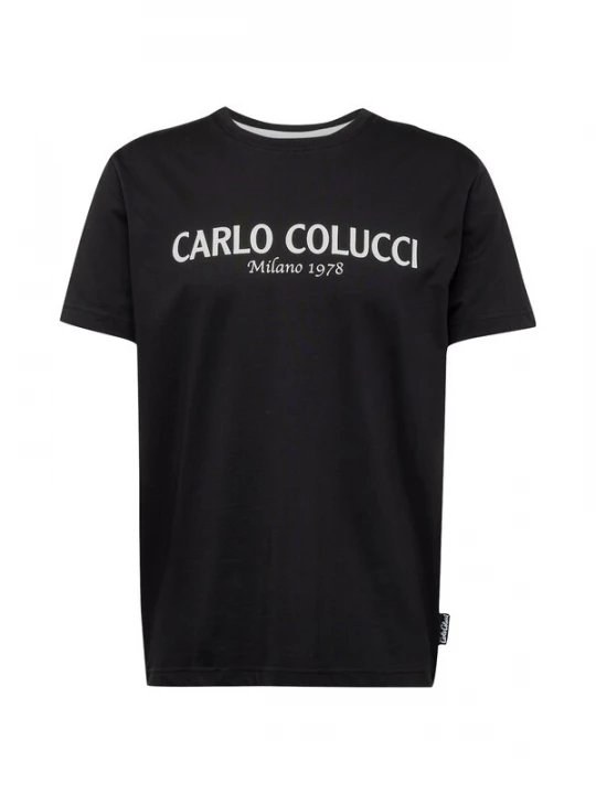 Foto van product Carlo Colucci Shirt 'Di Comun' zwart / wit