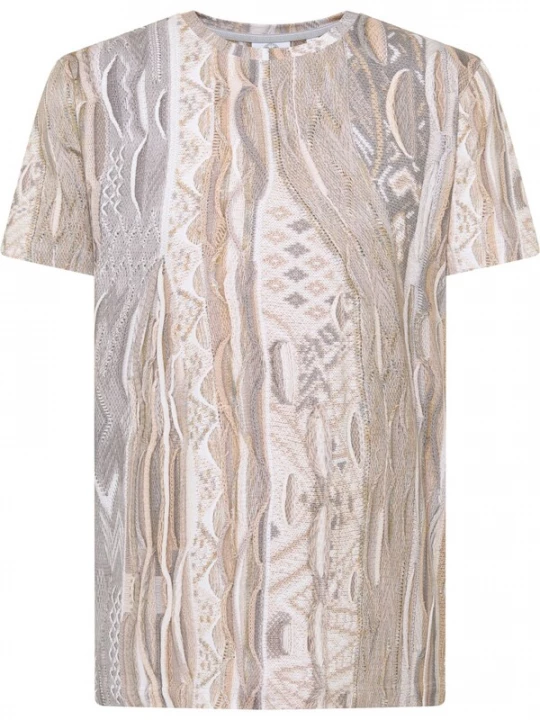 Foto van product Carlo Colucci Shirt ' Di Poli ' beige / bruin / wit