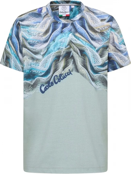 Foto van product Carlo Colucci Shirt 'Donquerque' blauw / lichtblauw / pastelgroen / wit