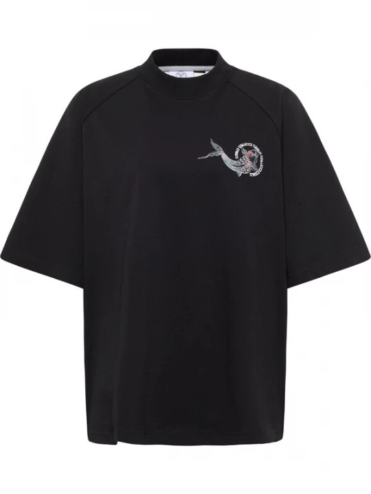 Foto van product Carlo Colucci Shirt 'Dorigoni' pastelblauw / watermeloen rood / zwart / wit