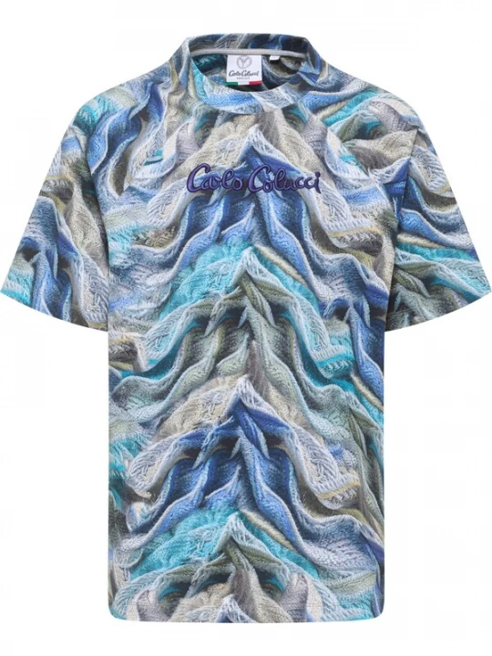 Foto van product Carlo Colucci Shirt 'Dorn' blauw / aqua / lichtblauw