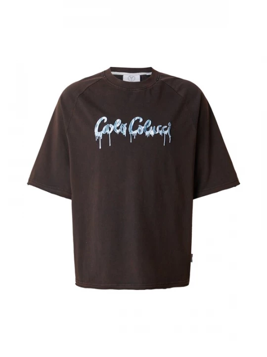 Foto van product Carlo Colucci Shirt 'Elzenbaum' smoky blue / zwart / wit