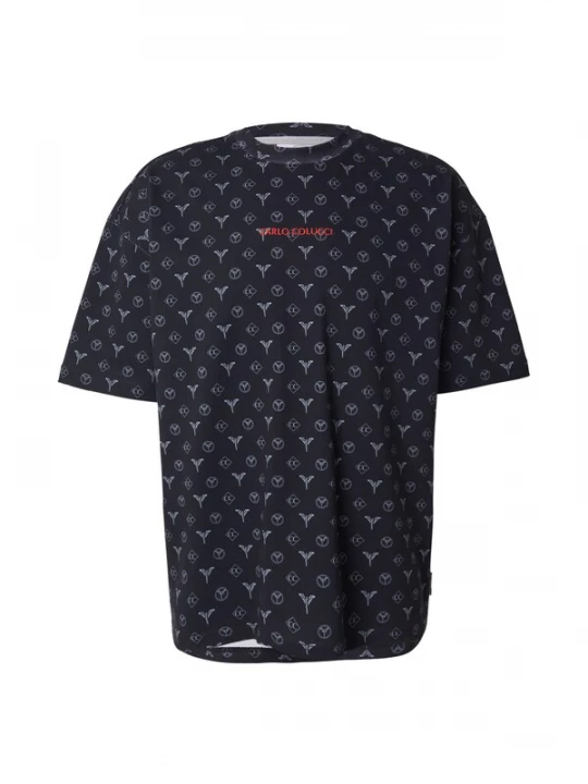 Foto van product Carlo Colucci Shirt 'Ennemoser' pastelblauw / rood / zwart