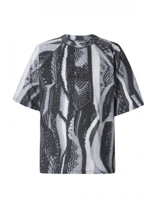 Foto van product Carlo Colucci Shirt 'Ettori' lichtgrijs / zwart / wit