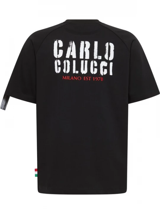 Foto van product Carlo Colucci Shirt 'Evoli' rood / zwart / wit