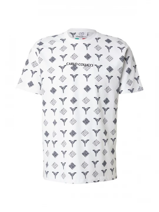 Foto van product Carlo Colucci Shirt 'Falchi' nachtblauw / wit