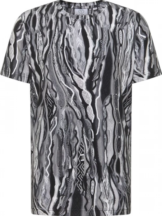 Foto van product Carlo Colucci Shirt 'Fanton' grijs / lichtgrijs / zwart